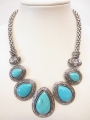 Turquoise necklace & earring set H