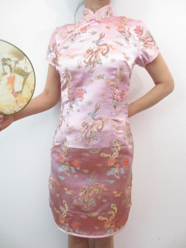 Short Dress Dragon / Phoenix pink size 34
