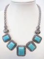Turquoise necklace & earring set G