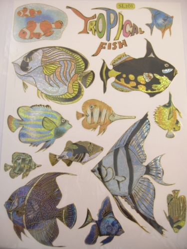 Stickers Tropical Fish 1 page