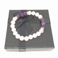 Wholesale - 8mm bracelet Rose Quartz with Diamond and gift box