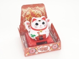  Wholesale - Lucky Cat Solar Light White with 2 moving arms