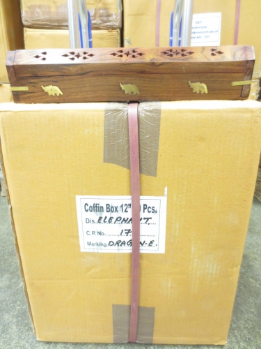 Incense box traditional wood Elephant (30pcs)