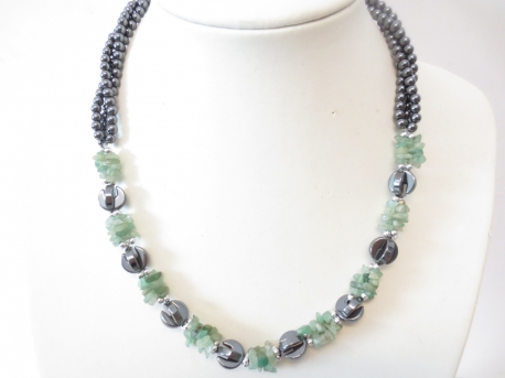 Jade,flower necklace