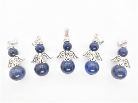 Angel gemstone pendant set (5pcs) - Lapis Lazuli