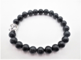 Gemstone Bracelet Wholesale - 8mm Black Tourmaline Buddha Bracelet