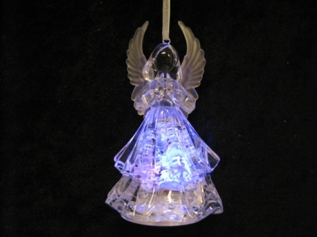 Crystal statue angel with book on cord