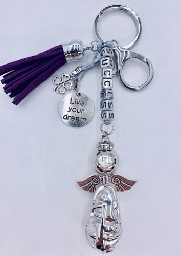 Success Angel Keychain Wholesale - Purple 