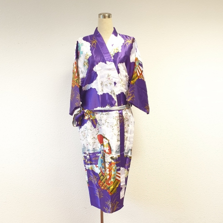 Wholesale - Japanese kimono Long purple