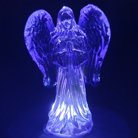 Wholesale - Crystal statue angel praying purple