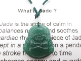 Wholesale - Jade Buddha necklace small dark green