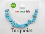 Thin gemstone bracelets Turquoise (12pcs)
