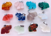 Wholesale - Gemstone Elephant Pendant Set