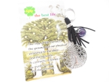 Tree of Life keychain with amethyst ball