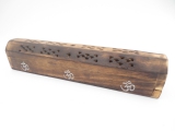 Incense Box Antique Wood Om (2 pcs) 