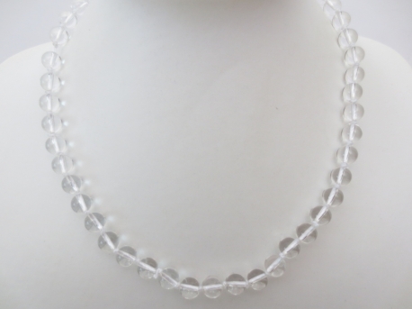 0,8cm stone beads necklace rock chrystal