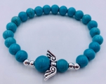 Gemstone Bracelet Wholesale - 8mm Turquoise Angels Bracelet