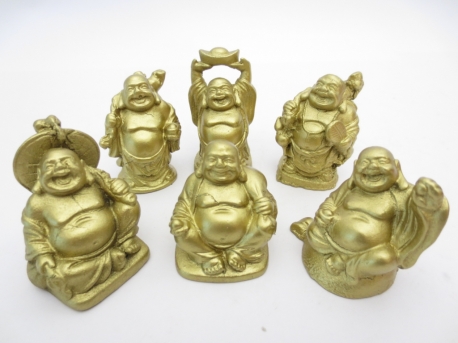 Wholesale - 5cm Buddha Set Gold 6 pieces II