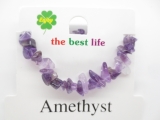 Thin gemstone bracelets Amethyst (12 pieces)
