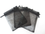 Organza Gift Bag Black 17 x 23cm