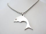 dolphin steel necklace