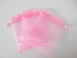 Organza Gift Bag Pink 17 x 23cm