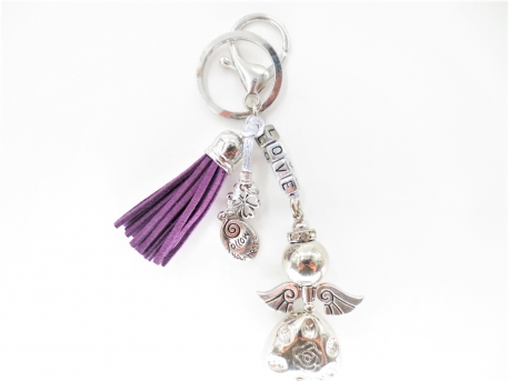 Love Angel keychain Wholesale - Purple