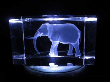3D laserblok with elephant