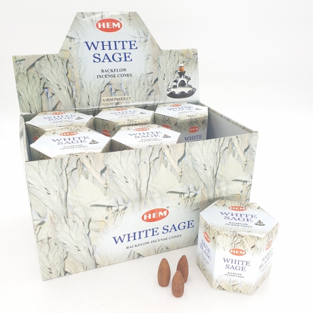 Wholesale - HEM White Sage Backflow Cone