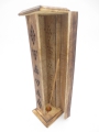 Wooden Incense Tower Box Antique Wood Buddha (2 pcs)