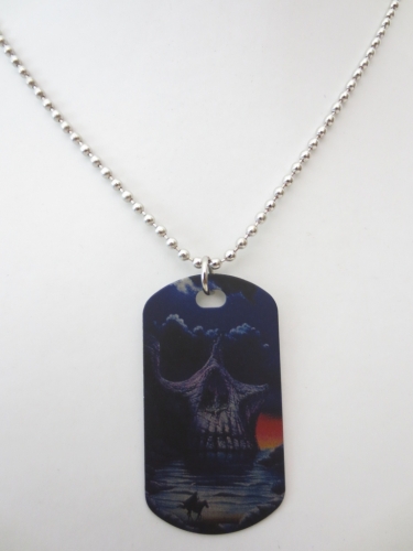 skeleton steel necklace