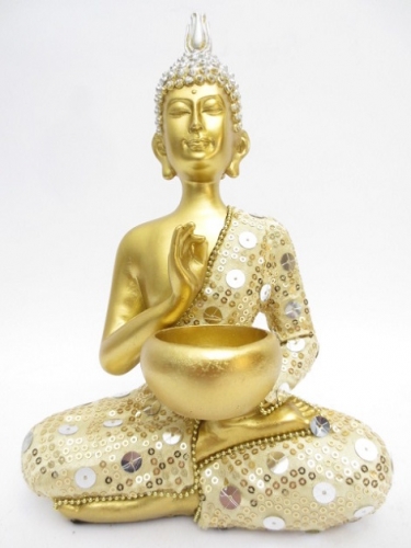 Thai Buddha with bowl gold