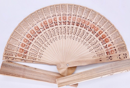 Hand fan Wholesale - Chinese Wooden Hand Fan With Flower
