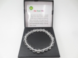 8mm gemstone bracelace Rock Crystal with gift-box