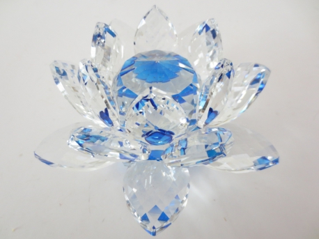 Cristal lotus blue large