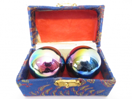 Massage balls rainbow chrome 4 cm