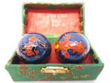 Massage balls blue with dragon