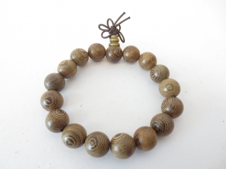 Mala prayer bead bracelet Sandalwood 1.2cm